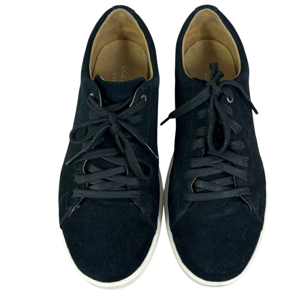 Cole Haan Grand.OS Black Suede Lace-Up Low Top Sneakers Size 8B Comfort Walking